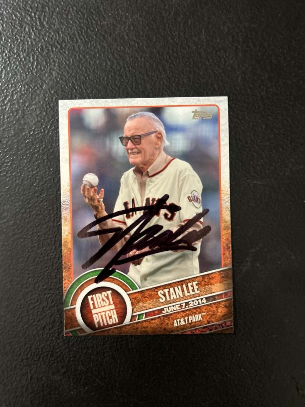 2015 Topps Series 2 First Pitch Stan Lee #FP-21 Signed Autograph Card